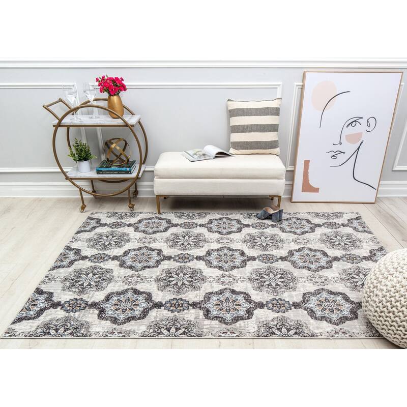 Celestia Traditional Vintage Area Rug By Rugs America On Sale Bed