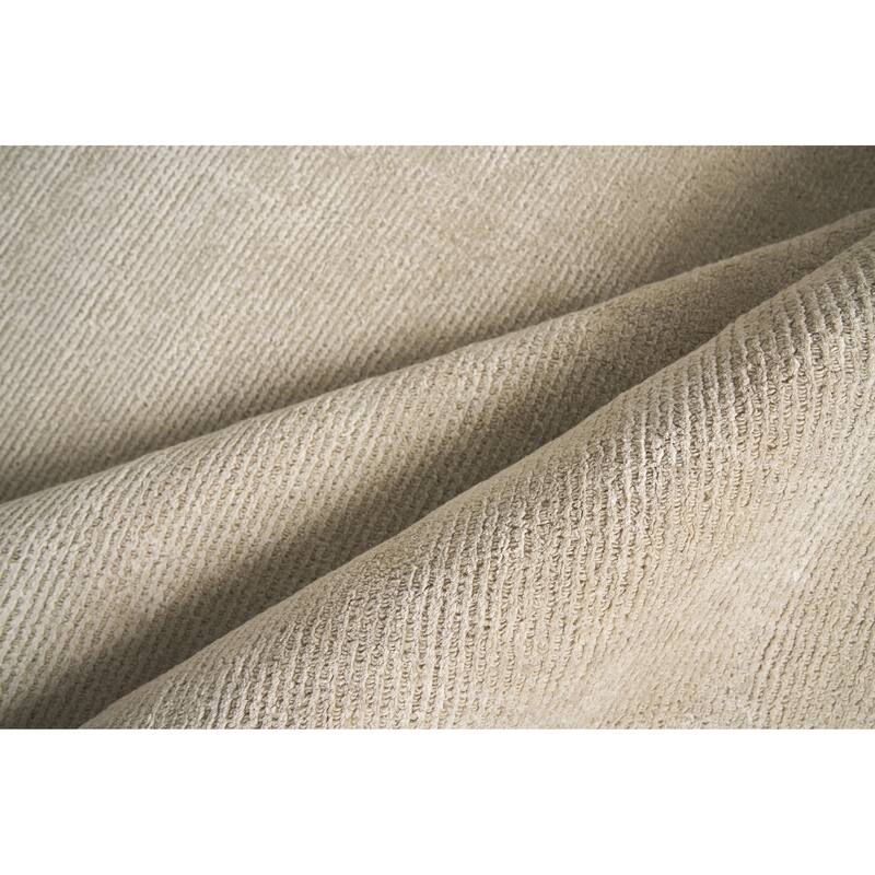 EXQUISITE RUGS Duo Hand-loomed Wool/Bamboo Silk Grey/White Area Rug.