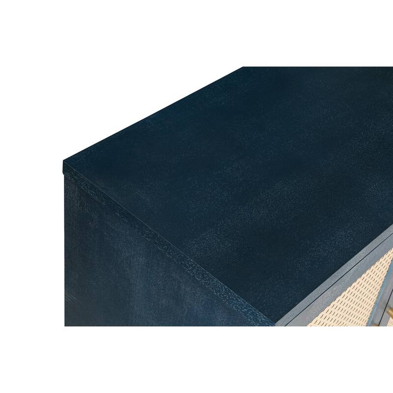 GDFStudio - CoastalCraft Modern Rattan Sideboard Buffet Cabinet with Adjustable Shelves