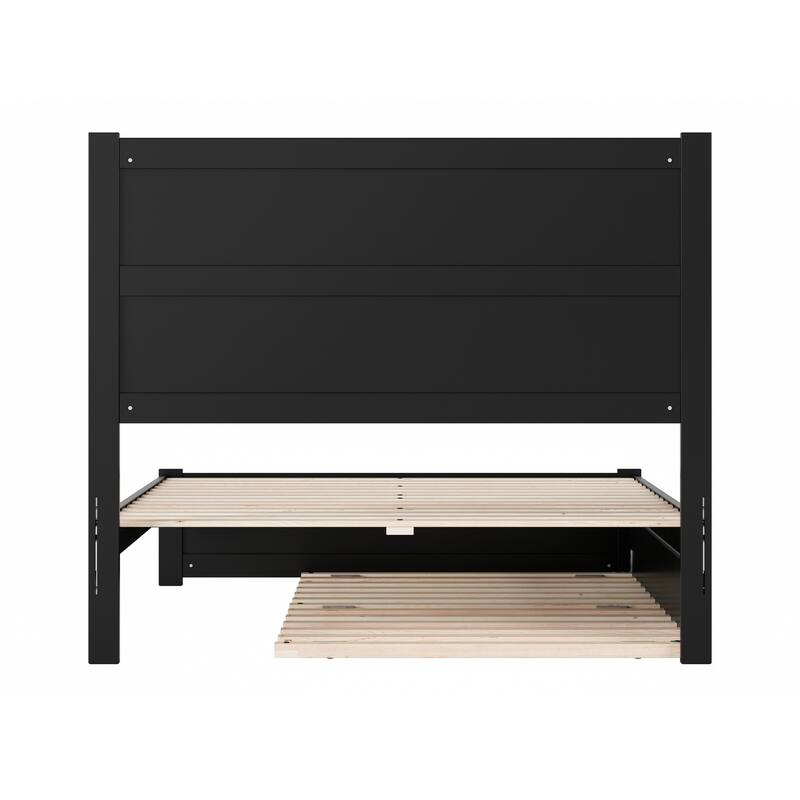 Aveline Wood Platform Bed with Matching Footboard & Trundle