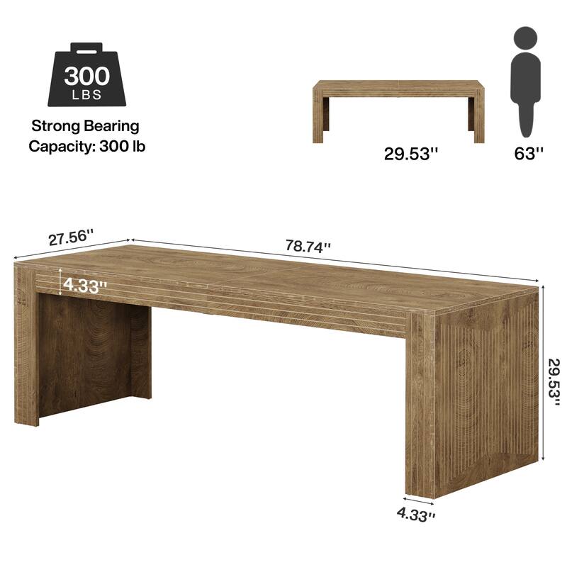79 Inch Extra Long Desk, Two Person Desk Double Desk for Home Office
