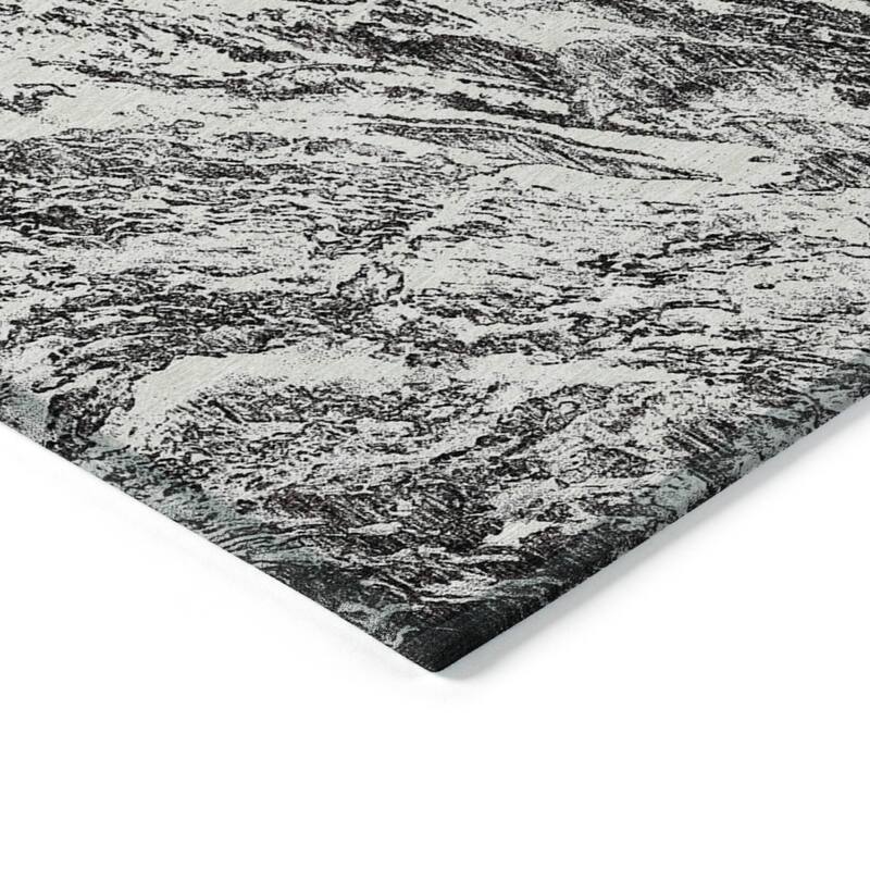 Machine Washable Indoor/ Outdoor Modern Abstract Chantille Rug