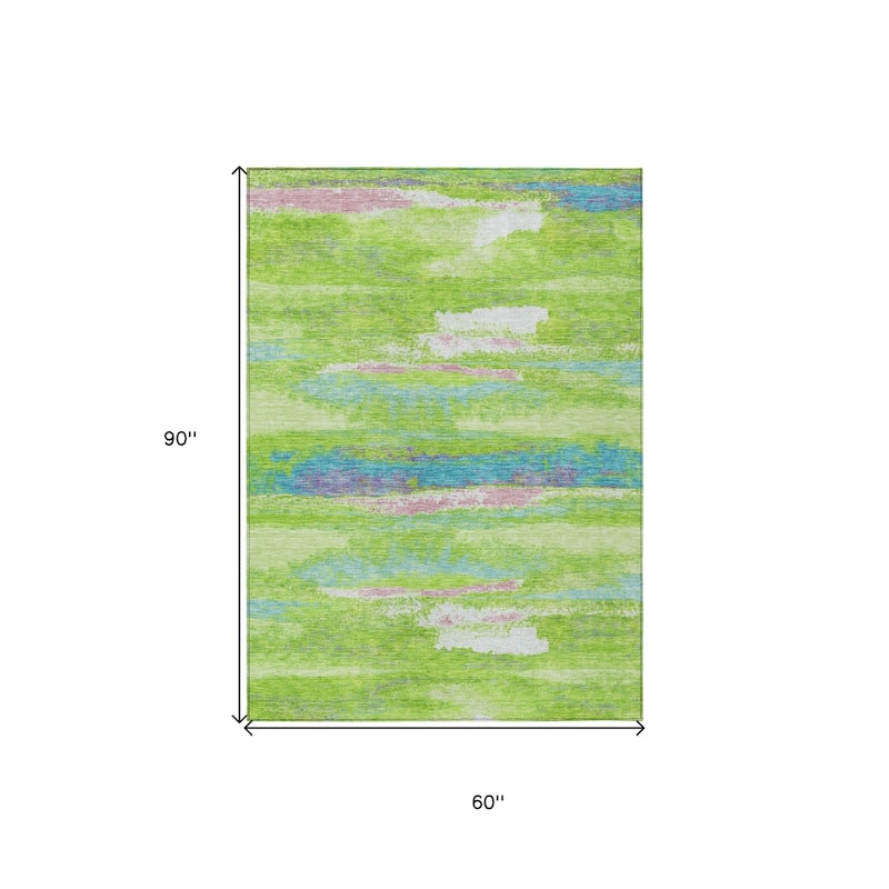 HomeRoots Abstract Transitional Rectangle Outdoor Rug