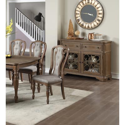 Unique Design Dining Chairs Set of 2 with Upholstered Tufted Back Cushions