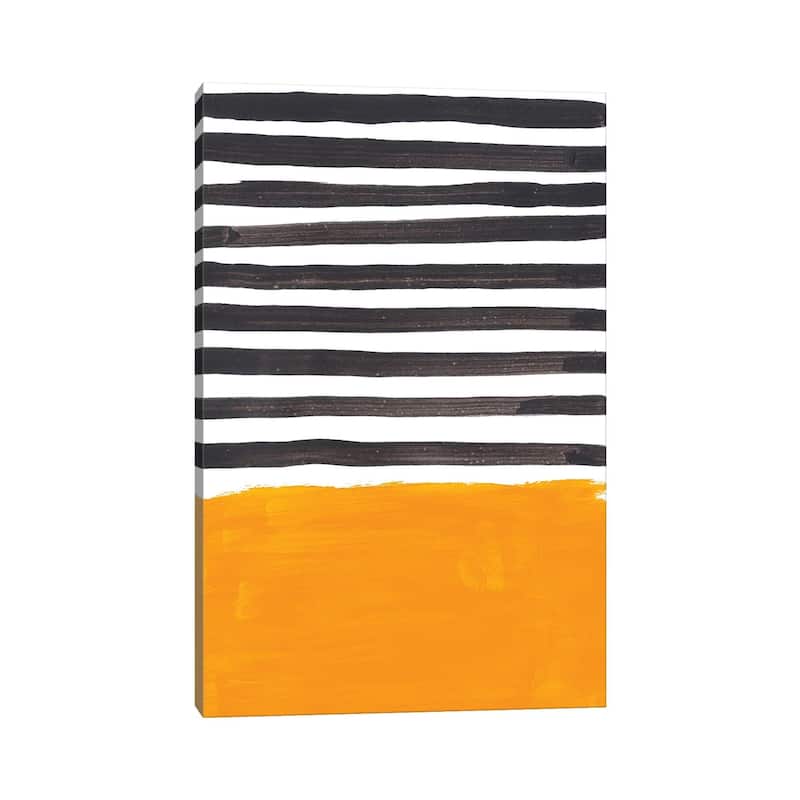 iCanvas "Rothko Remake Yellow Black Stripes" by EnShape Canvas Print