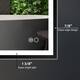 Wall Mounted Back Light Bathroom Framed LED Mirror Anti- Fog With Dimmable Light Touch Sensor And Memory Function