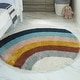 preview thumbnail 4 of 33, Mod-Tod Amelia Rainbow Print Shag Kids Area Rug