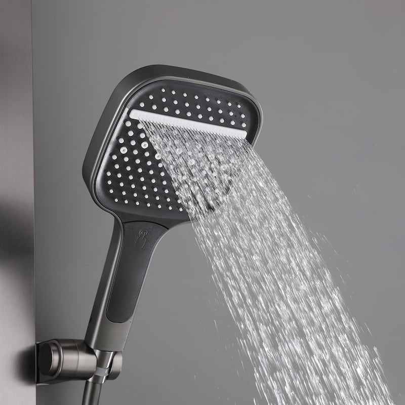 14.17" Digital Display Thermostatic Shower System with Rough in-Valve, Rainfall Shower Faucets