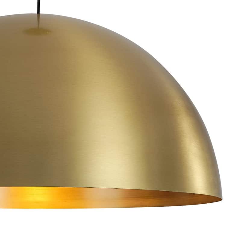 Mid-century 1-Light Metal Dome Single Pendant
