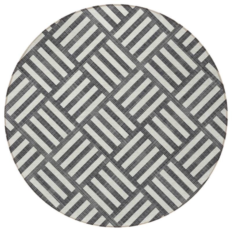 HomeRoots Geometric Transitional Rectangle Outdoor Rug