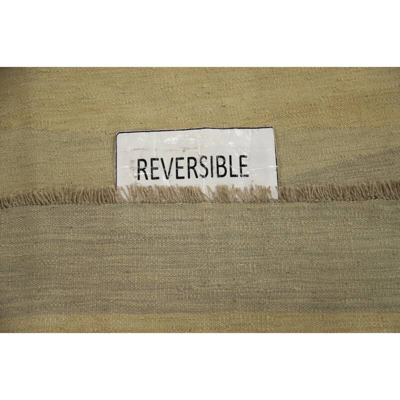 Hand Woven Oriental 100% Wool Carpet Southwestern Tribal Yellow & Gold Kilim Area Rug - 7' 10'' X 4' 10''
