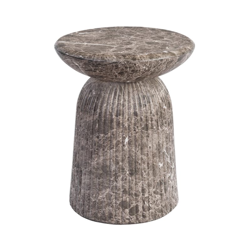 Studio London Maddox Stylish End Table for Elegant Home Interiors -  Emperador Grey marble