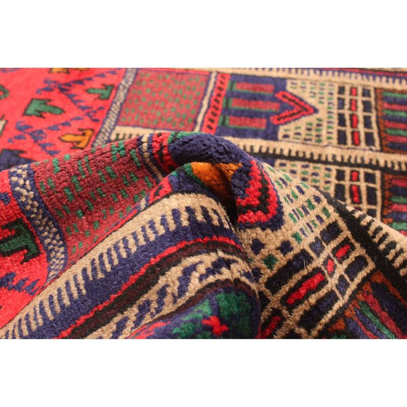 ECARPETGALLERY Hand-knotted Teimani Red Wool Rug - 2'11 x 4'3