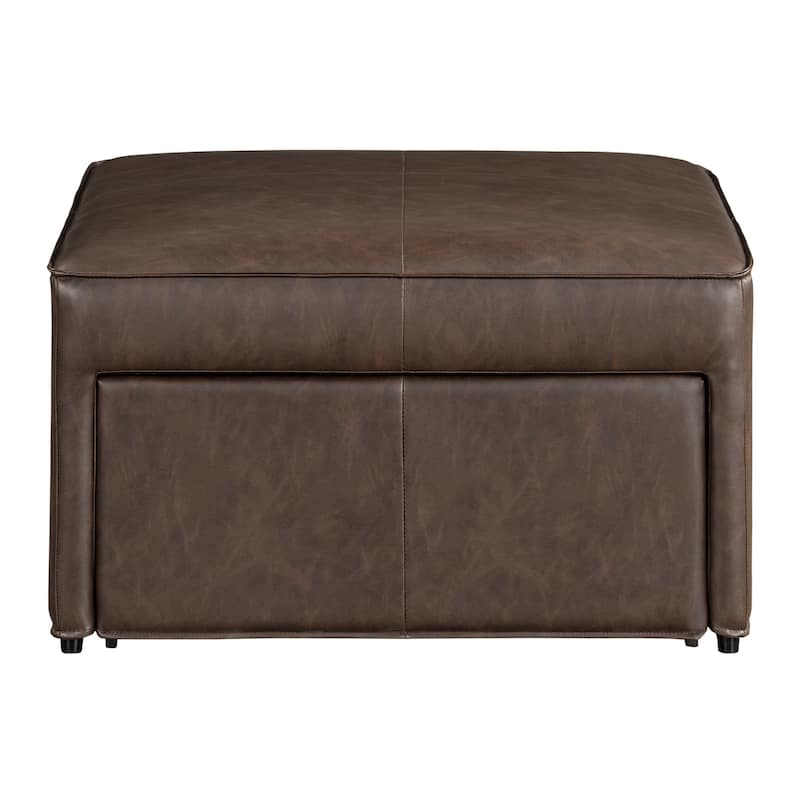 Studio Living Hanson Storage Ottoman in Faux Leather