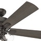 preview thumbnail 3 of 15, Hunter 52" Crestfield Ceiling Fan with 3-Light LED Light and Pull Chain - Farmhouse, Casual, Rustic