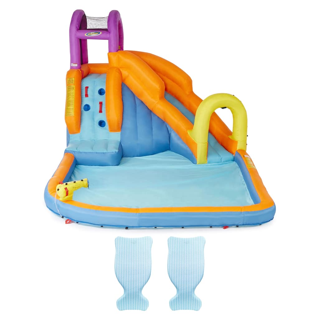 Magic Time International Mega Tornado Water Park & COMFY FLOATS Float, Blue 2 Pk - 87.1