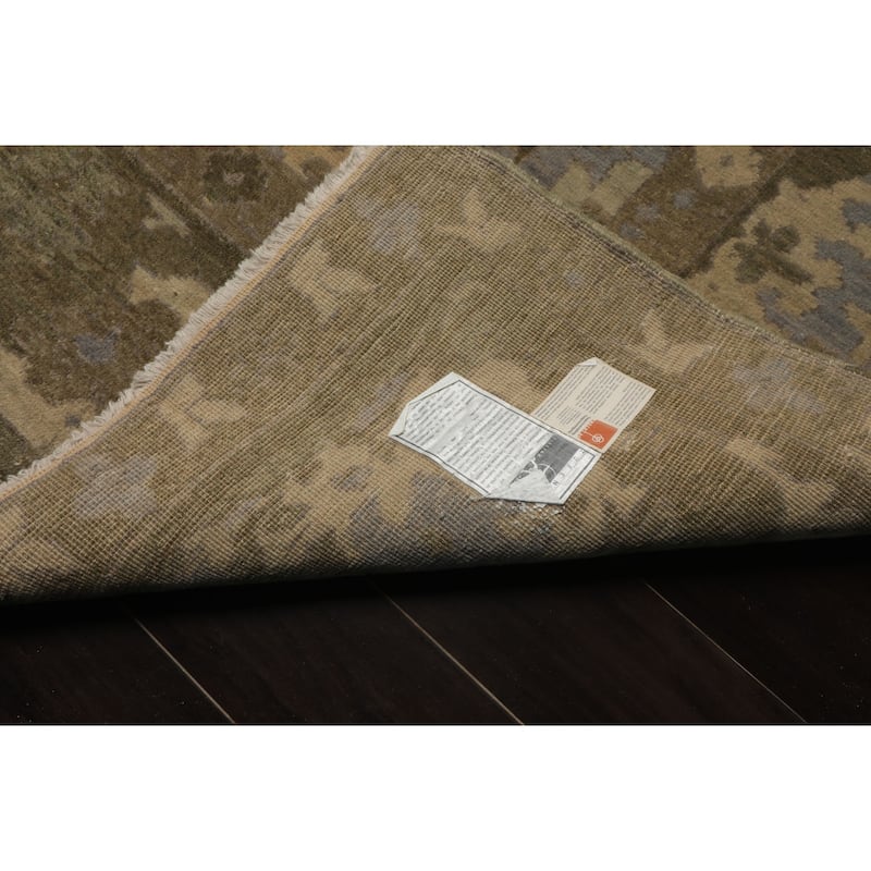 9'11''x13'4'' Hand Knotted Crafts Beige Oushak Wool Oriental Rug - 9' 11'' x 13' 4''