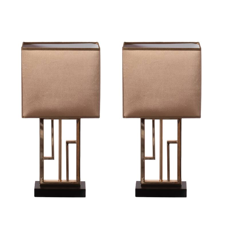 Bedroom Lamps, Nightstand Lamp, Desk lamps, Cool Lamps for Ideal Gifts, Designer table lamps, Decorative Lamps, Set of 2 - Gold Set of 2