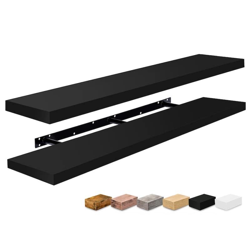 Sorbus Floating Shelves for Wall - 55 Inch Extra-Long Bathroom Shelves - Mounted Floating Shelf with Hidden Brackets (2 Pack)
