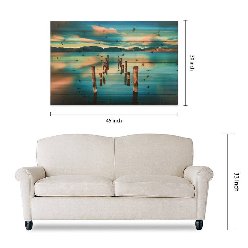 "Evening Light" Arte de Legno Digital Print on Solid Wood Wall Art