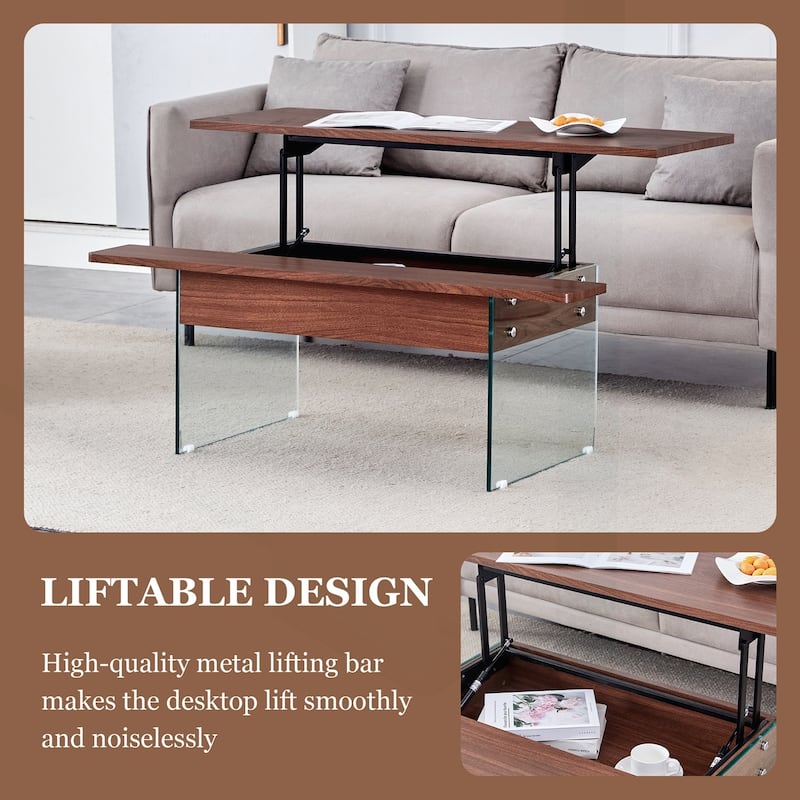 Versatile Lifting Coffee Table with Storage and Multiple Options