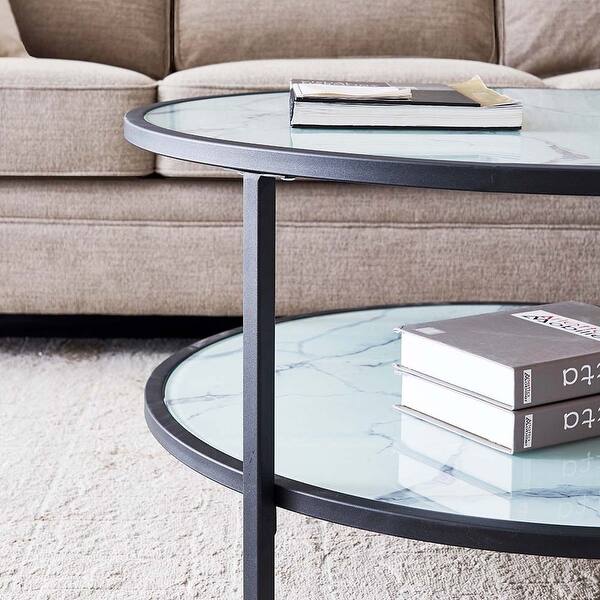 Living Room Glass Coffee Table With Large Storage Space Overstock 32313038