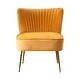 preview thumbnail 74 of 85, Heaven Contemporary Velvet Upholstered Accent Chair Gold
