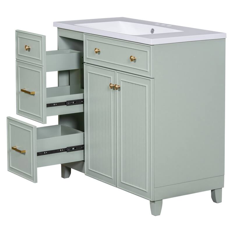 MDF Bathroom Vanity with Resin Sink