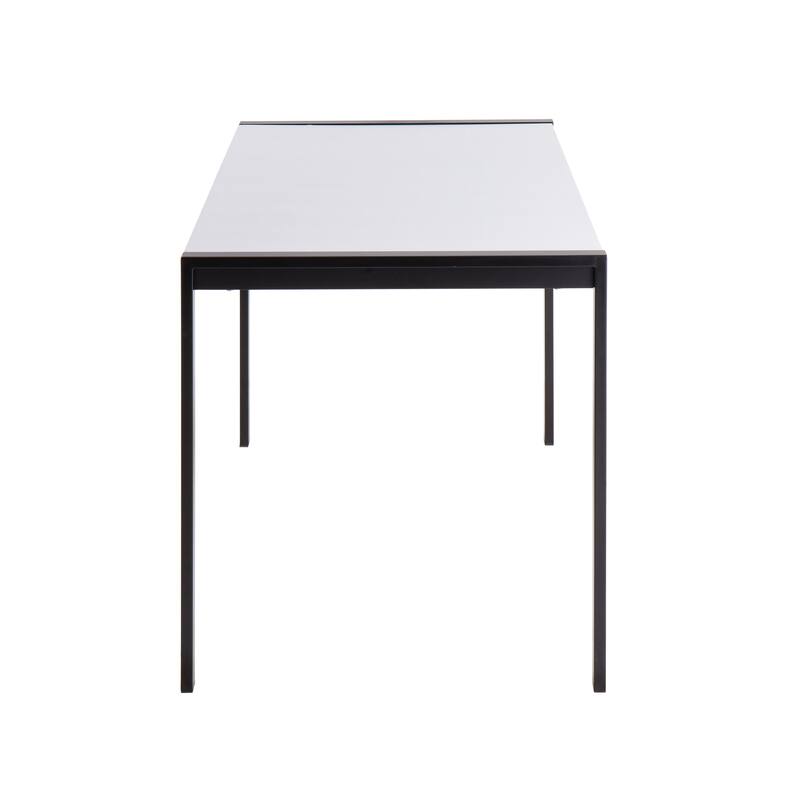 Carbon Loft Yadriel Industrial Black Metal Dining Table