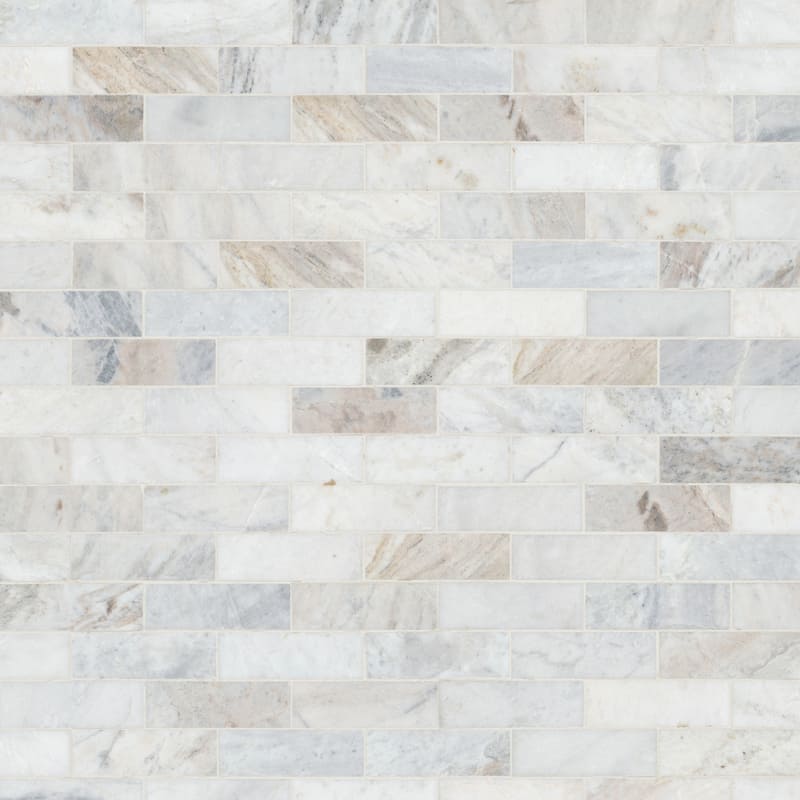 Ackland AKM-S-2X6SWH-CA 12" x 12" Marble Rectangle Floor and Wall Tile