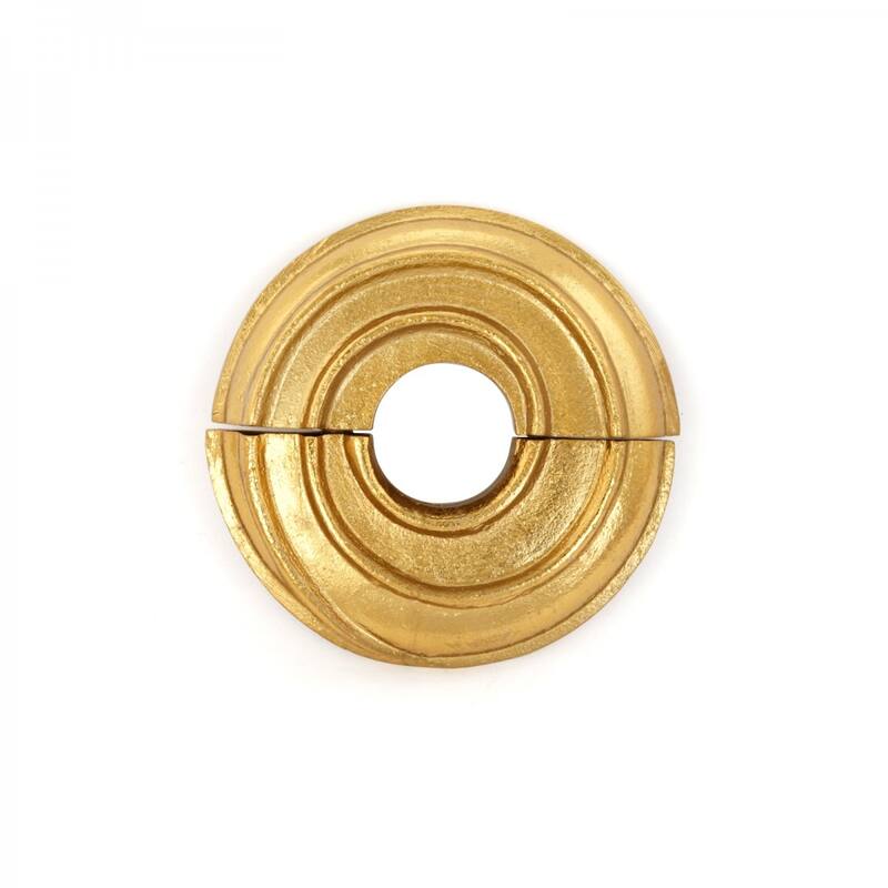 Brass Radiator Flange Spiral 3/4" (IPS) Pipe Flange: 1" I D; 3-1/8" O D Renovators Supply - Gold - Brass