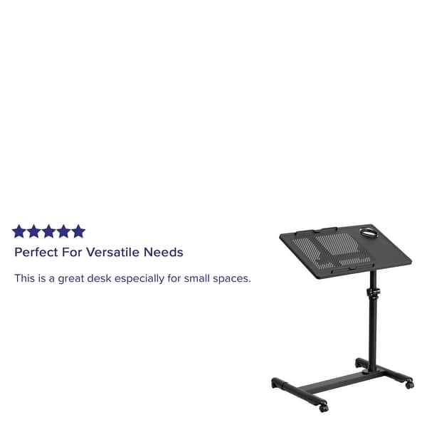 Adjustable Height Steel Mobile Computer Desk Overstock 10125338
