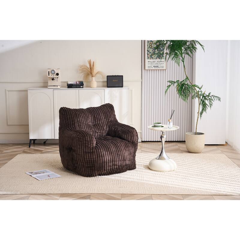Corduroy Fabric Bean Bag Chair Filled With Memory Sponge
