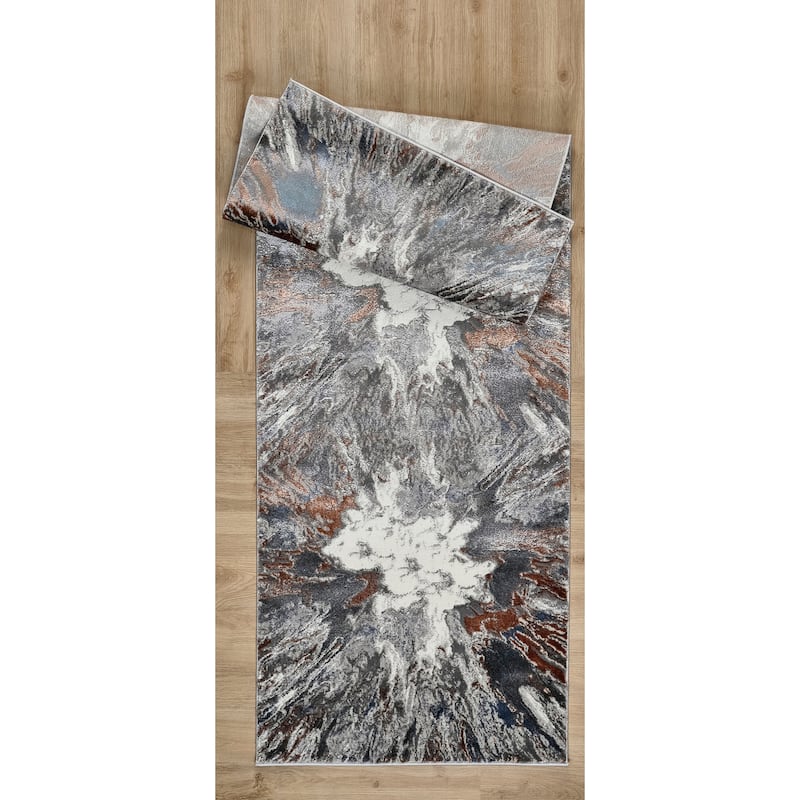 Inspire Collection Abstract Burst Area Rug