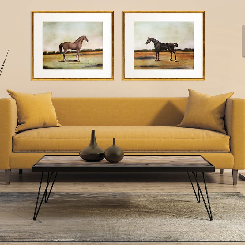 Equestrian III S/2 Framed Art Giclee Under Glass
