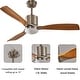 preview thumbnail 9 of 38, ExBrite 52 inch LED Ceiling Fan,Walnut Solid Wood Blades,Remote Control,DC Motor