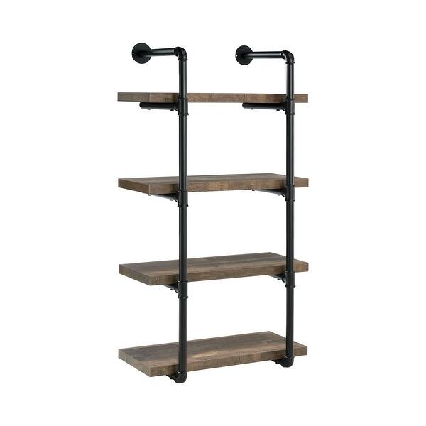 Chevry Black Metal 24-inch Wall Shelf - Overstock - 33987720