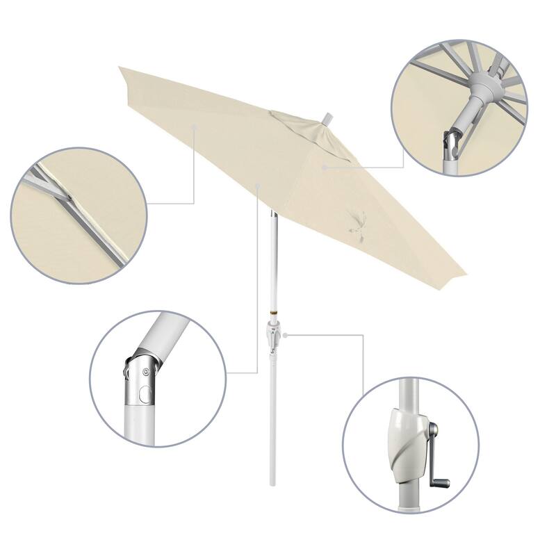 Pompano 7.5-foot Crank Lift Round Patio Umbrella by Havenside Home