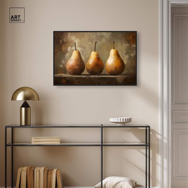 Pear Trio Canvas by Art Remedy