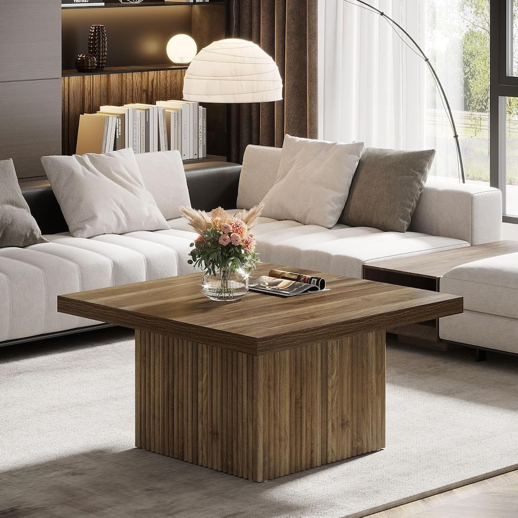 31.5" Square Coffee Table, Brown