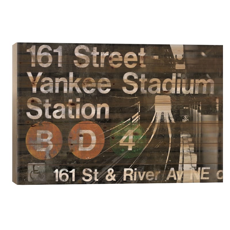 NYC Subway Station II Print On Wood by Luke Wilson - Multi-Color - 26x40x1.5