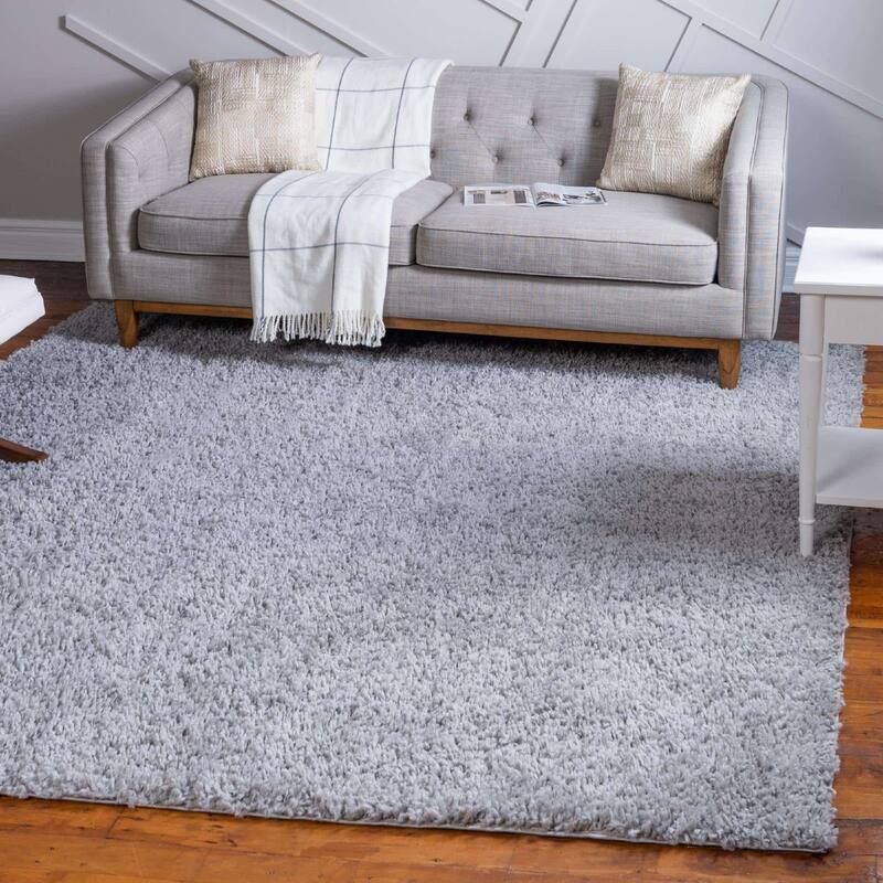 Shag Turhal Collection Area Rug - Sterling - 3'3" Square