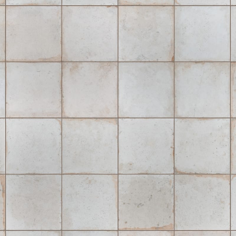 Merola Tile Kings Root Distressed White 17-5/8" x 17-5/8" Ceramic Floor and Wall Tile