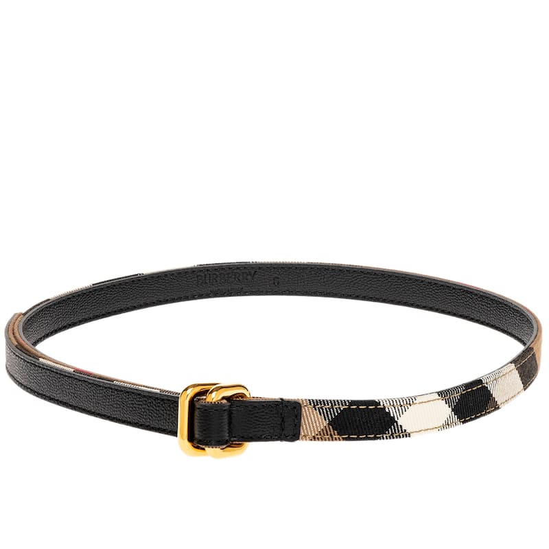 Burberry Reversible Check Slim Belt