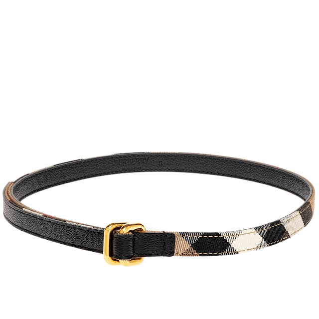 Burberry Reversible Check Slim Belt