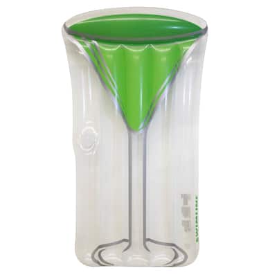 67" Inflatable Transparent Green and Clear Swimming Pool Float