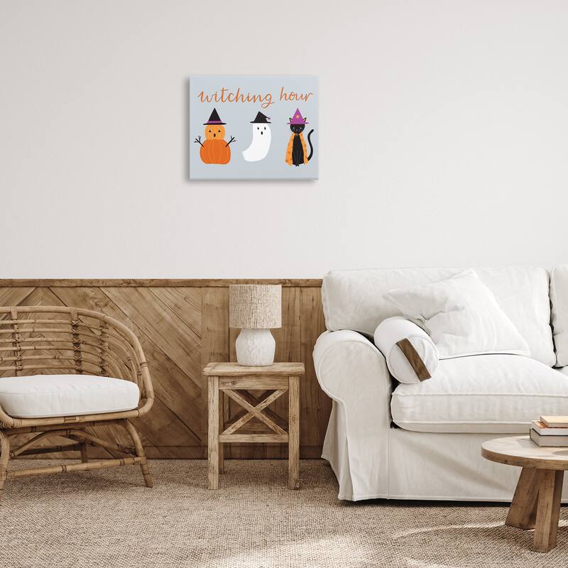 Stupell Cute Halloween Witching Hour Canvas Wall Art Design By Sazerelli Designs