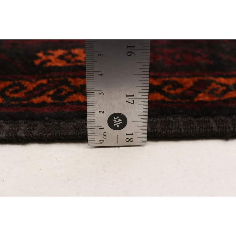 Teimani Black, Orange Rug 3'7" x 6'4" - 3'7 x 6'4
