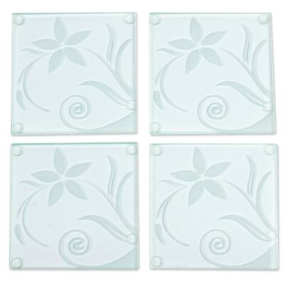 Novica Handmade Gentle Desert Breeze Glass Coasters (Set Of 4)