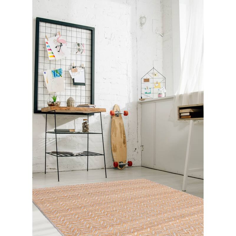 ECARPETGALLERY Flat-Weave Palas Denizli Light Brown Kilim - 5'2 x 7'7